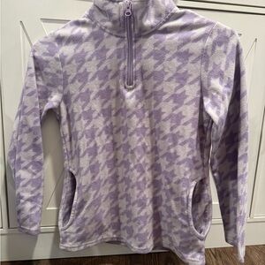 btween Lavender Houndstooth Pullover Girls Size 10